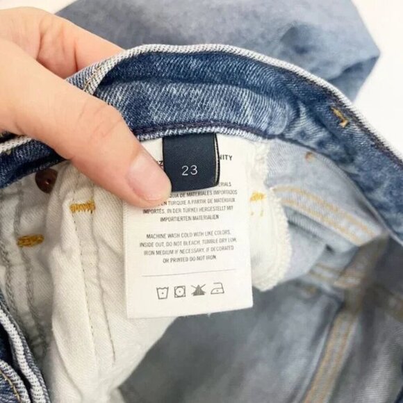 Citizens of Humanity Daphne Jeans Straight Leg Distressed High Rise Size 23 - Picture 4 of 4